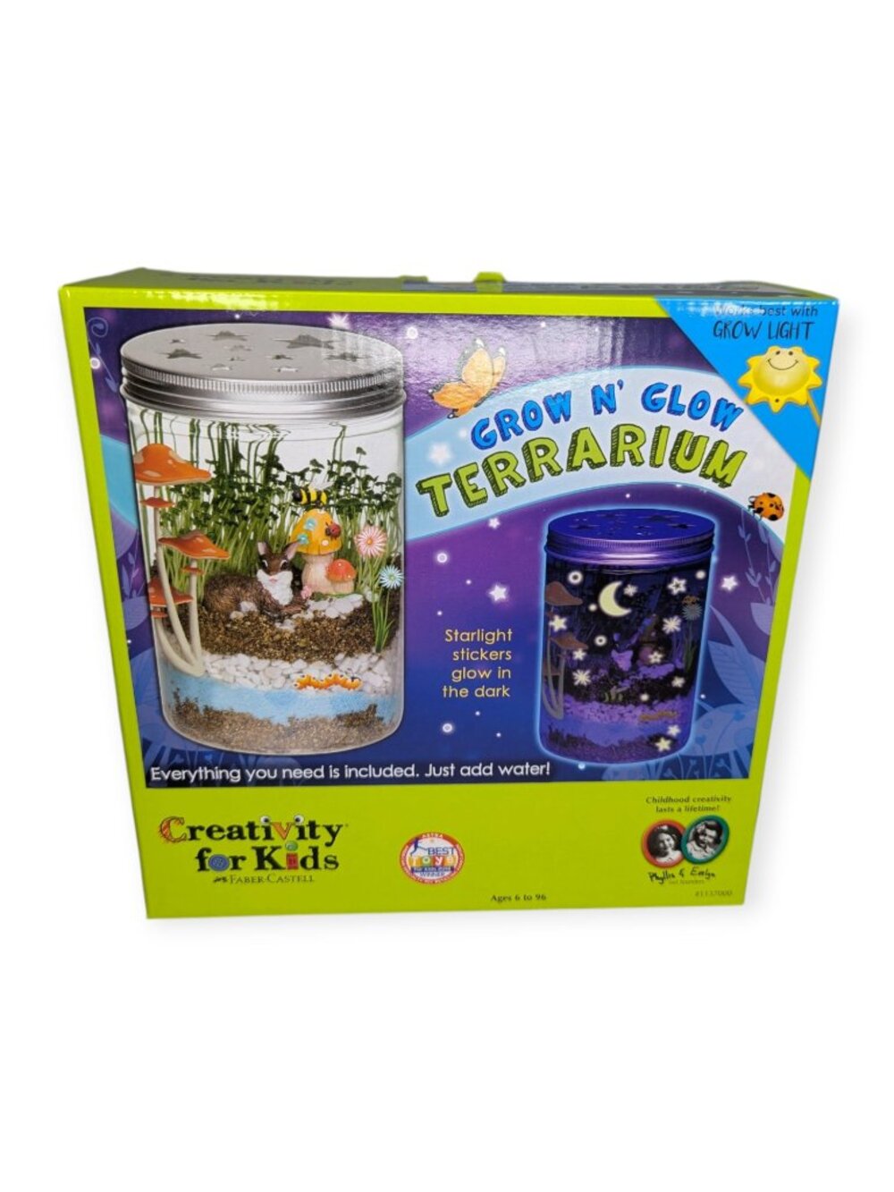 Faber Castell Creativity for Kids Grow N' Glow Terrarium Kids Craft Set NIB